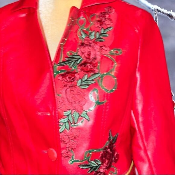 Yijia Meiyi red leather revamped jacket! - Picture 6 of 13
